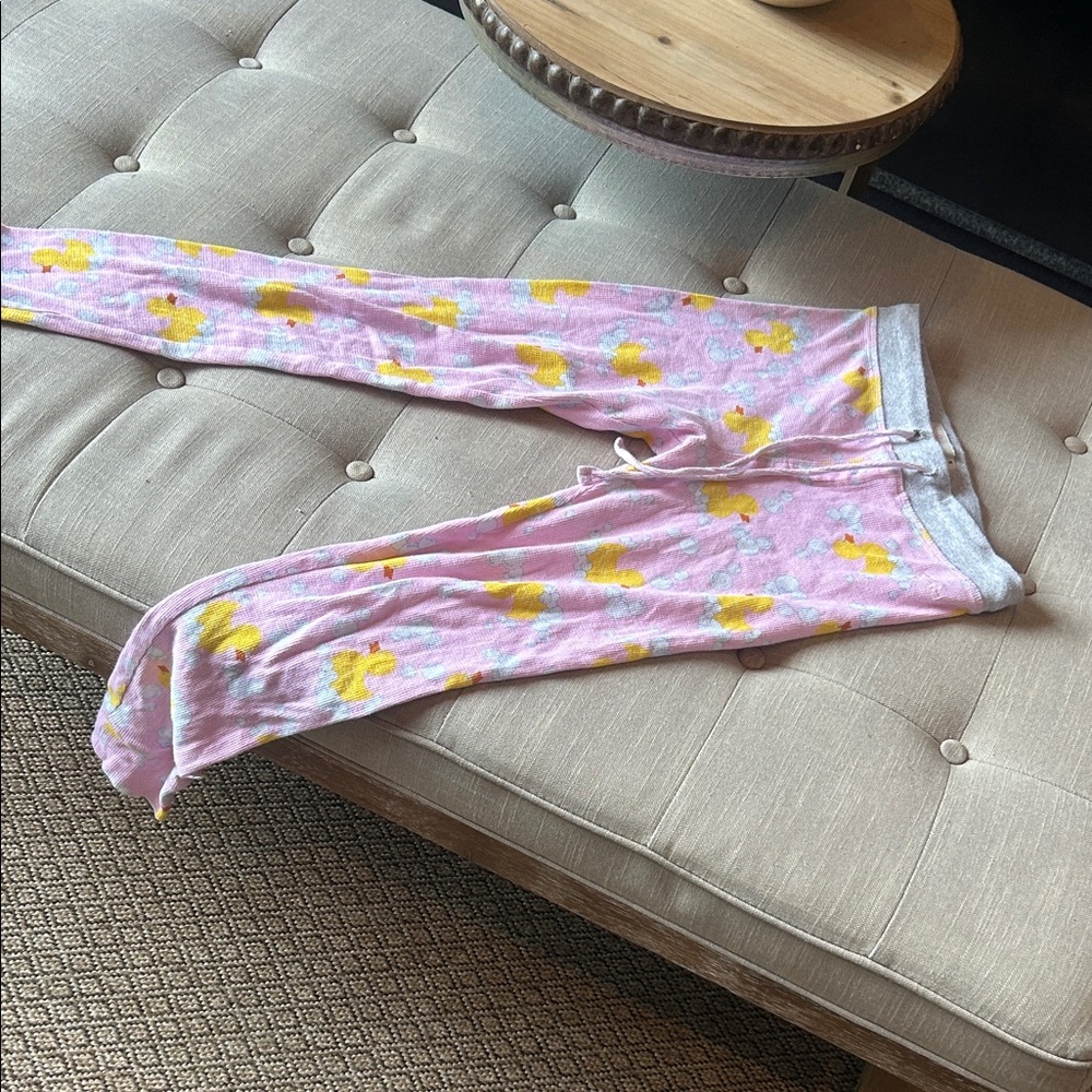 Peter Alexander Pink Ducky Waffle Knit PJ Pants Size‎ Small